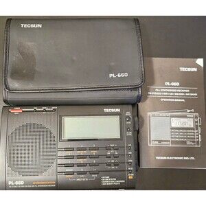 Tecsun PL-660 Radio Portable World Band Receiver AM/FM Shortwave With Case